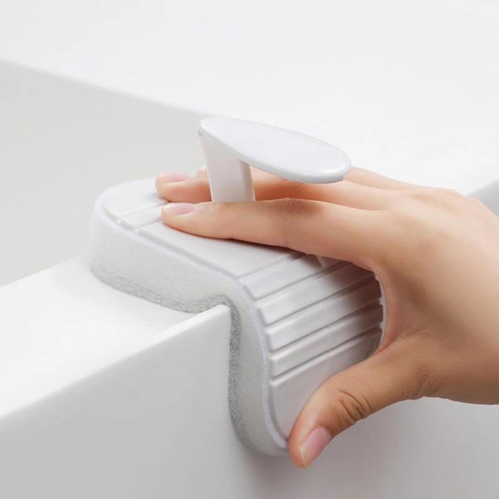 Flexible Sponge Cleaning Brush Bendable Bathtub Scrubber Bathroom Cleaning Brush  Bathroom Supplies