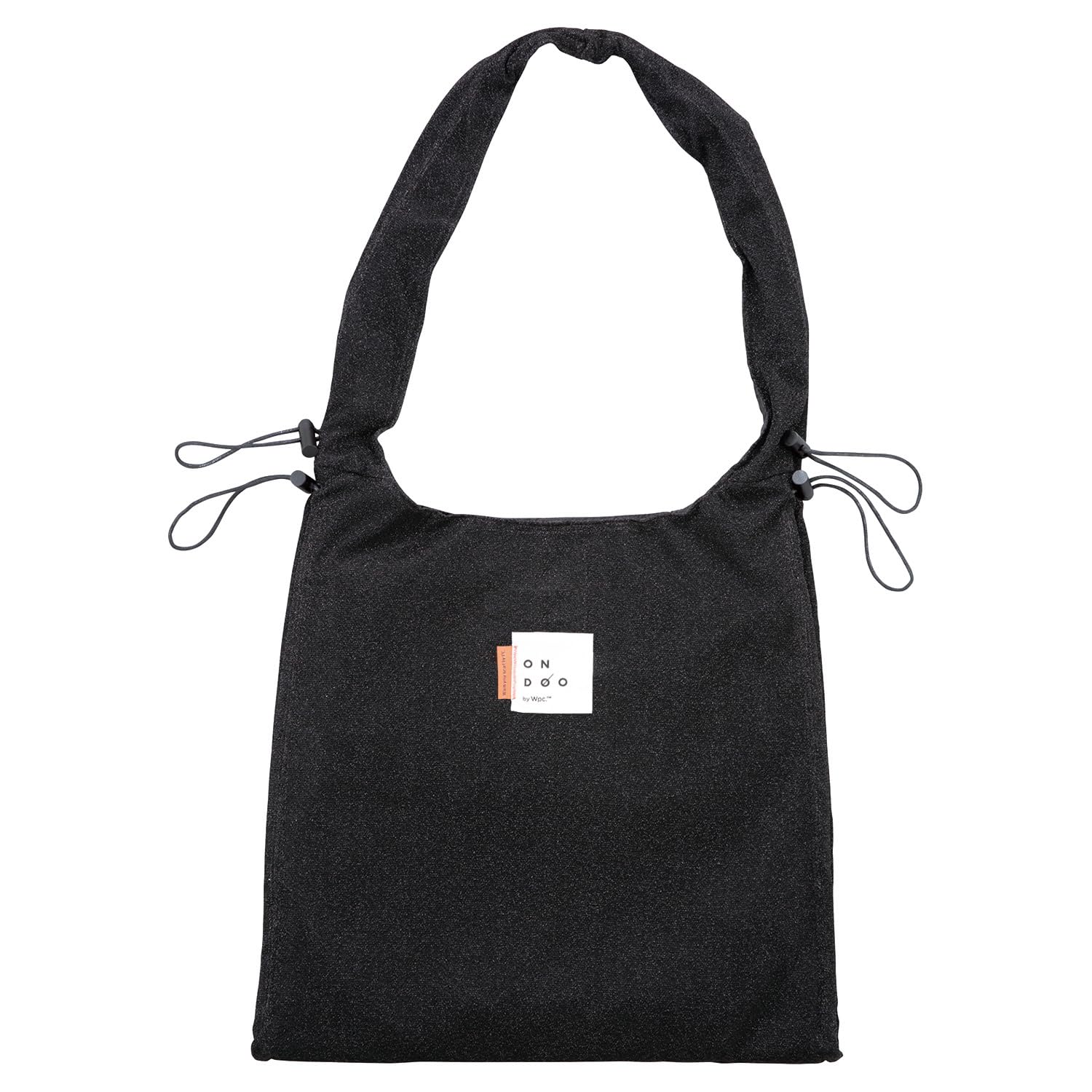 ВПК. Мировая Вечеринка ONDOO Сборчатая Сумка-Тоут на Завязках Черная с Металлическим Блеском, Стильная и Милая Сумка через Плечо для Мужчин и Женщин, Идеально для