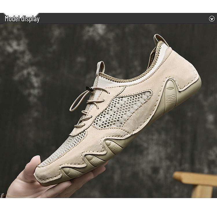 2021 Men's Summer Mesh Octopus Loafers: Breathable Slip-On Leather Casual Driving Shoes