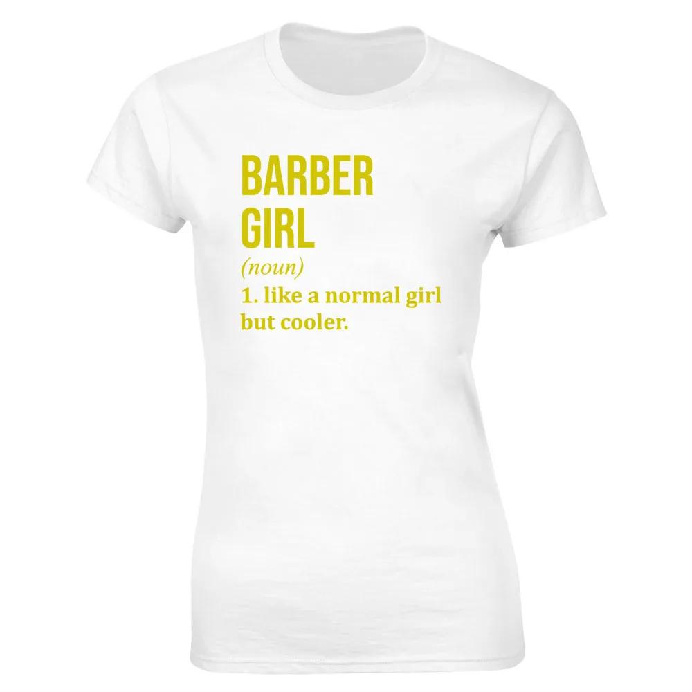 Hairdressing Hearbeat Barber Print Cotton Casual  Tshirt Women Funny T Shirt for Lady Streetwear Regular Top Tee