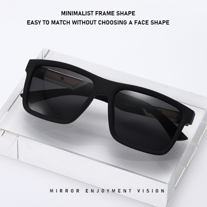 Stylish Polarized Sunglasses for Men Fashionable Square-Frame UV-Protective UV400 Shades Eyewear High-End Classic Driving Shades