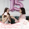50 sztuk wachlarzy urodzinowych Prezent na przyjęcie Quinceañera Ręczny wachlarz plastikowy Upominki na przyjęcie Quinceañera dla gości Różowe wachlarze ręczne w kształcie serca