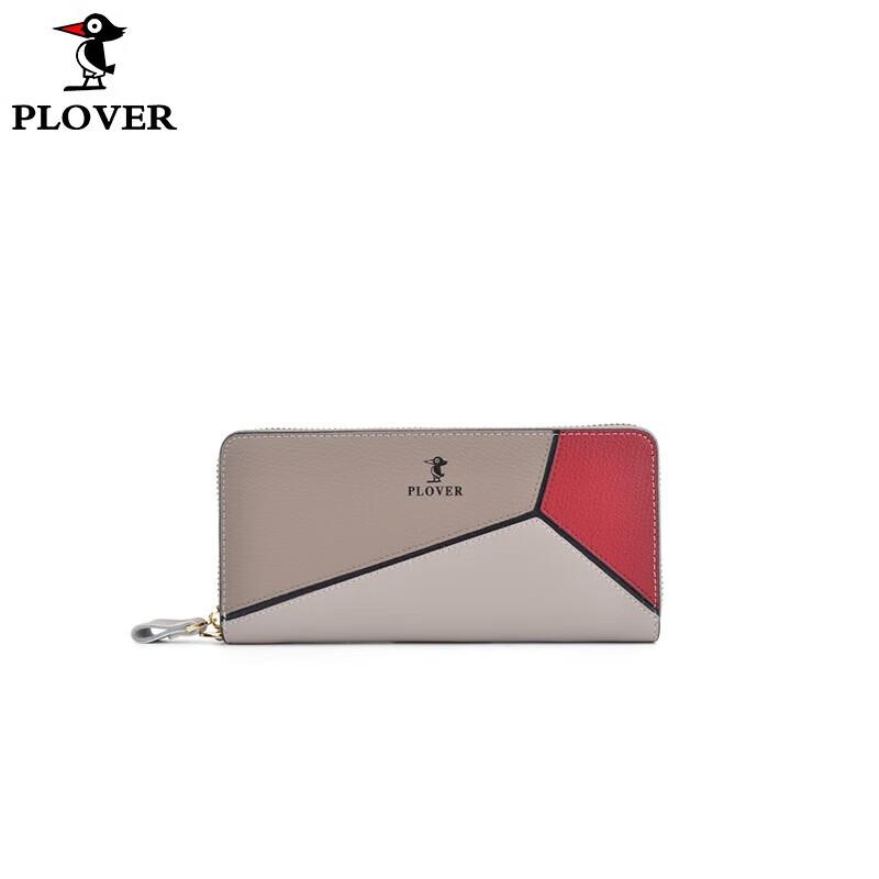 PLOVER Women s Color-Block Leather Wristlet Wallet