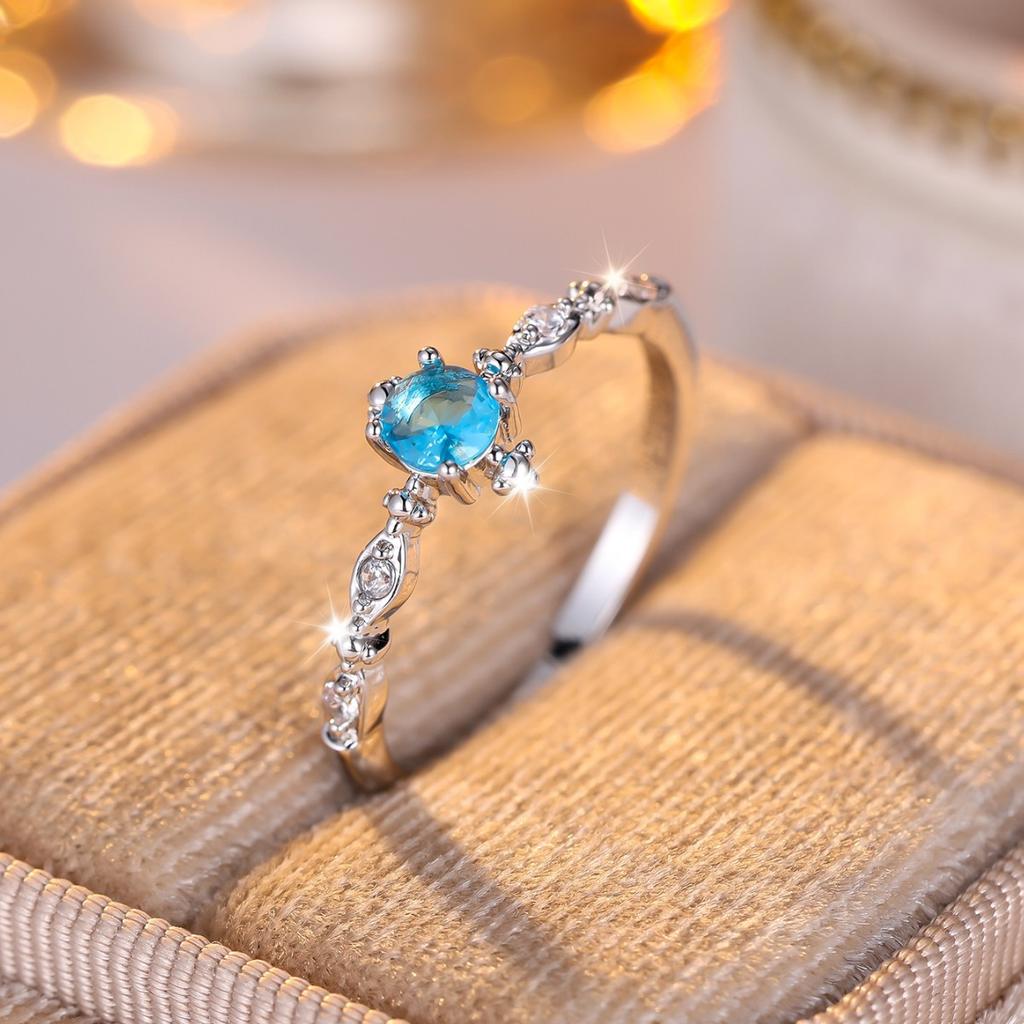 Chic Single Oval CZ Finger Ring for Women Infinity Sign Cubic Zirconia Rings Fashion Finger Accessories Daily Party Jewelry