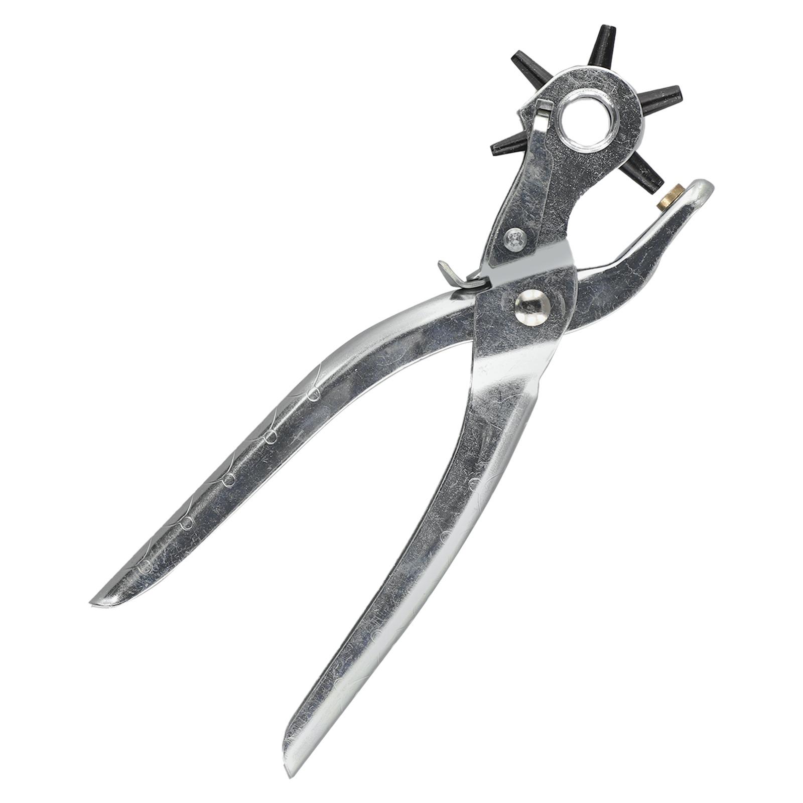 

Efficient Punching Crafting Tool DIY Leather Projects Leather Punching Tool Leather Punch Pliers ABS+metal Material Silver Color China Mainland