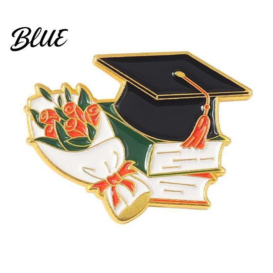 Graduation Gift Pin Brooch Bachelor Hat Shape Photos Outfit Decoration