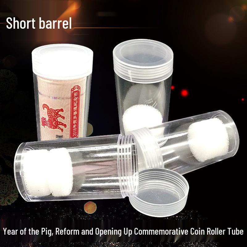 2024 Year of the Dragon 20-Piece Coin Tube: 10 Yuan Commemorative Giant Panda Coin Collection Protection Box прозрачный