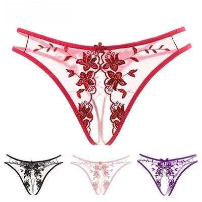 Manyan Sexy krajkové výšivky Tanga s vykrojením pro ženy