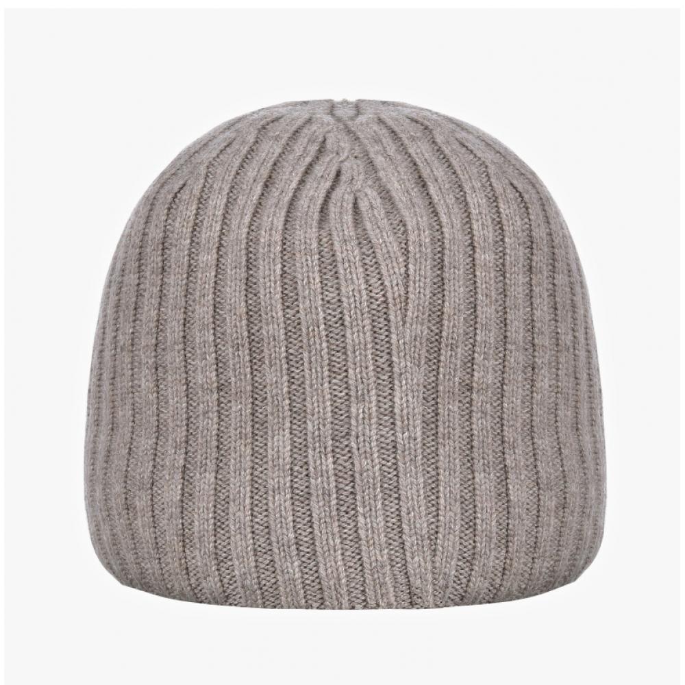 Acne Studio C40387 Greige Melange  Drn  Face Logo Patch Beanie