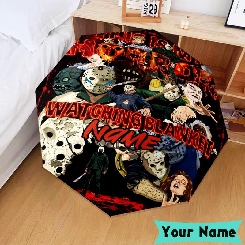 Custom Name Horror Movie Characters  Umbrella, Foldable Umbrella Suitable for Outdoor Shopping Travel Sports, Exquisite Gift for Family