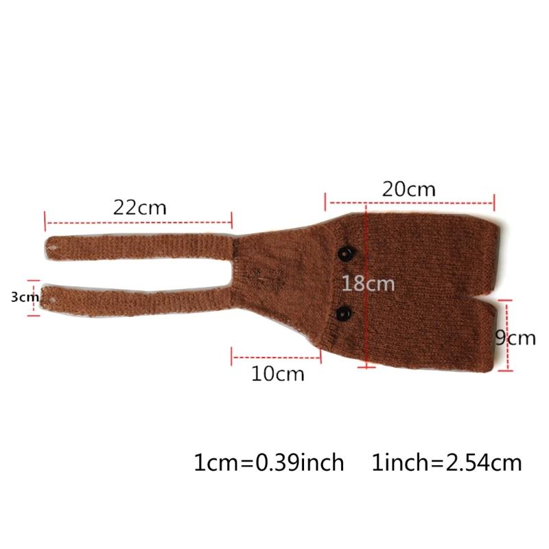 Recuzită Fotografie Bebeluș Pălărie Urs Costum Nou-născuți Recuzită Foto Căciulă Ședință Foto Bebeluș Costum Foto Bebelanș Jumpsuit Croșetat