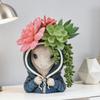 Cartoon Animal Shape Resin Planter Playfulness Flower Pot Suitable For Balcony And Living Room Decoration