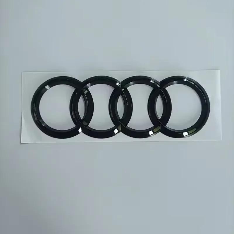 All hot A1 4-Ring logo ABS Black Car Hood Front Bonnet Grill Rear Trunk Emblem Badge Sticker A1 mark 30TFSI Quarrto Emblem
