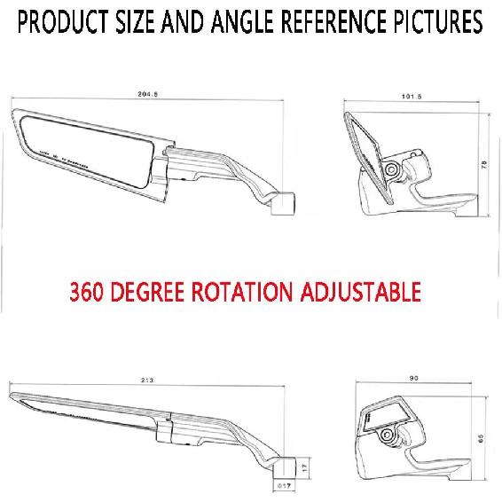 FOR Z900 2021-2023 Modification rear-view mirror adjustable rear vision mirror fixed wind wing after motorcycle accessories Z650 Z1000 ABS Z800