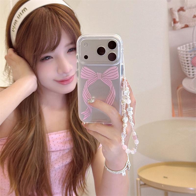 High-End Bowknot Fan Case for iPhone 17/16 Pro Max/15/14