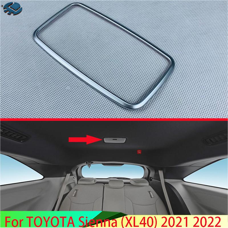 For TOYOTA Sienna (XL40) Car Accessories ABS Chrome Back Row Reading Lamp Shade Decorative Sequ Trim