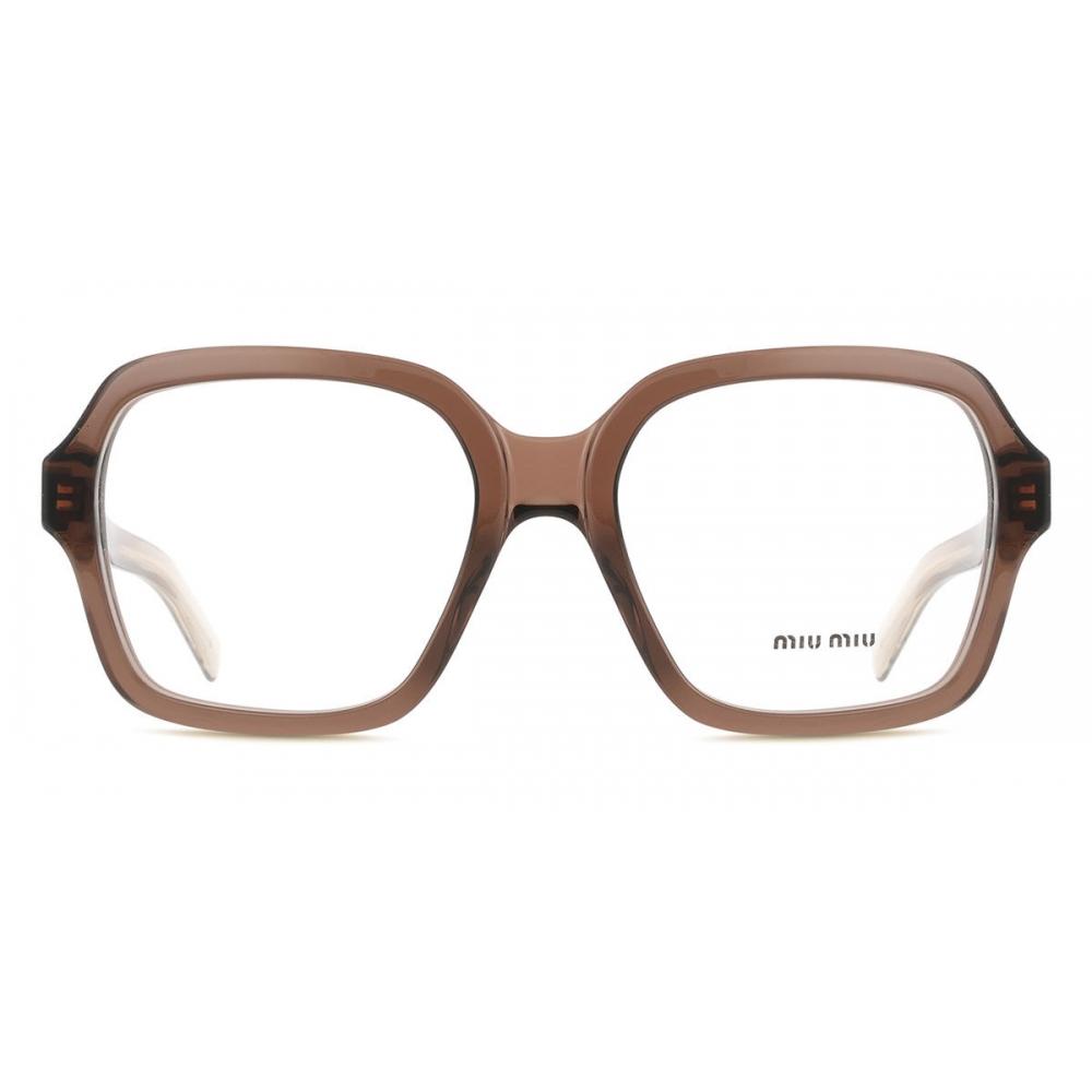 

Miu Miu Women Eyeglasses Mu03yv 23h1o1 Transparent Brown/52-17-140