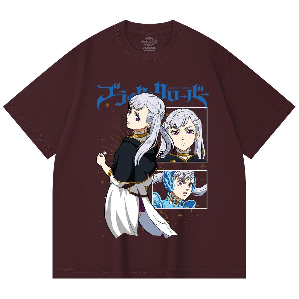

230 Gsm 100% Cotton Black Clover V3 Noelle Print Unisex Heavy Cotton T Shirt 2XL
