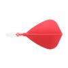 CUESOUL ROSTAK57 T19 Series Mixed Shaft Integrated Kite Shape Set of 3 Two-Tone Dual-Material Flights, Series, (Red) CS-AK57FZ2S