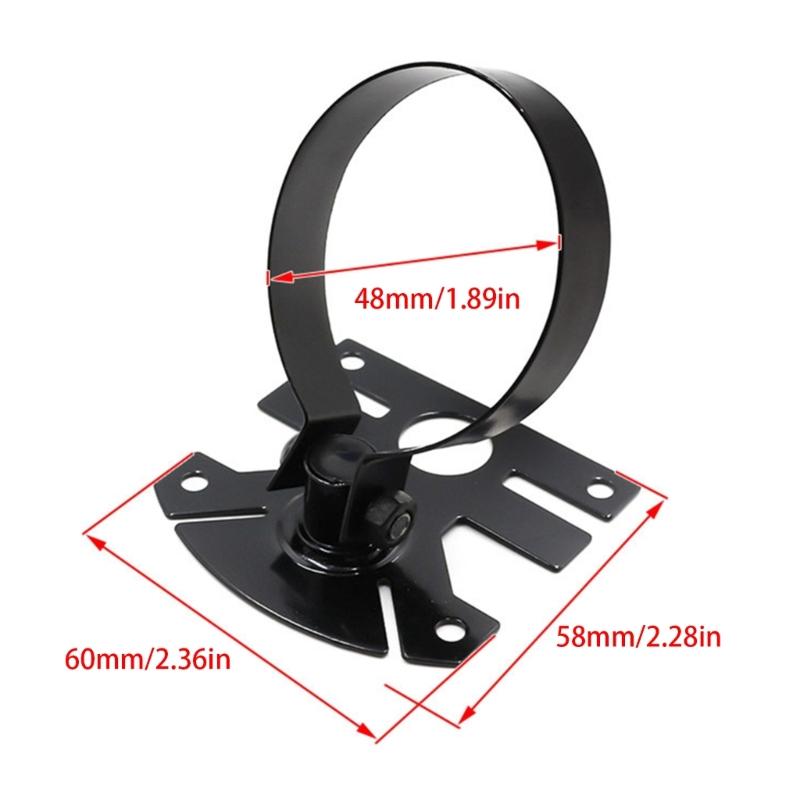 2in/52mm Diameter Gauge Mount Holder Bracket Metal Bracket Gauge Meter Holder Instrument Stand Car Refitting Black