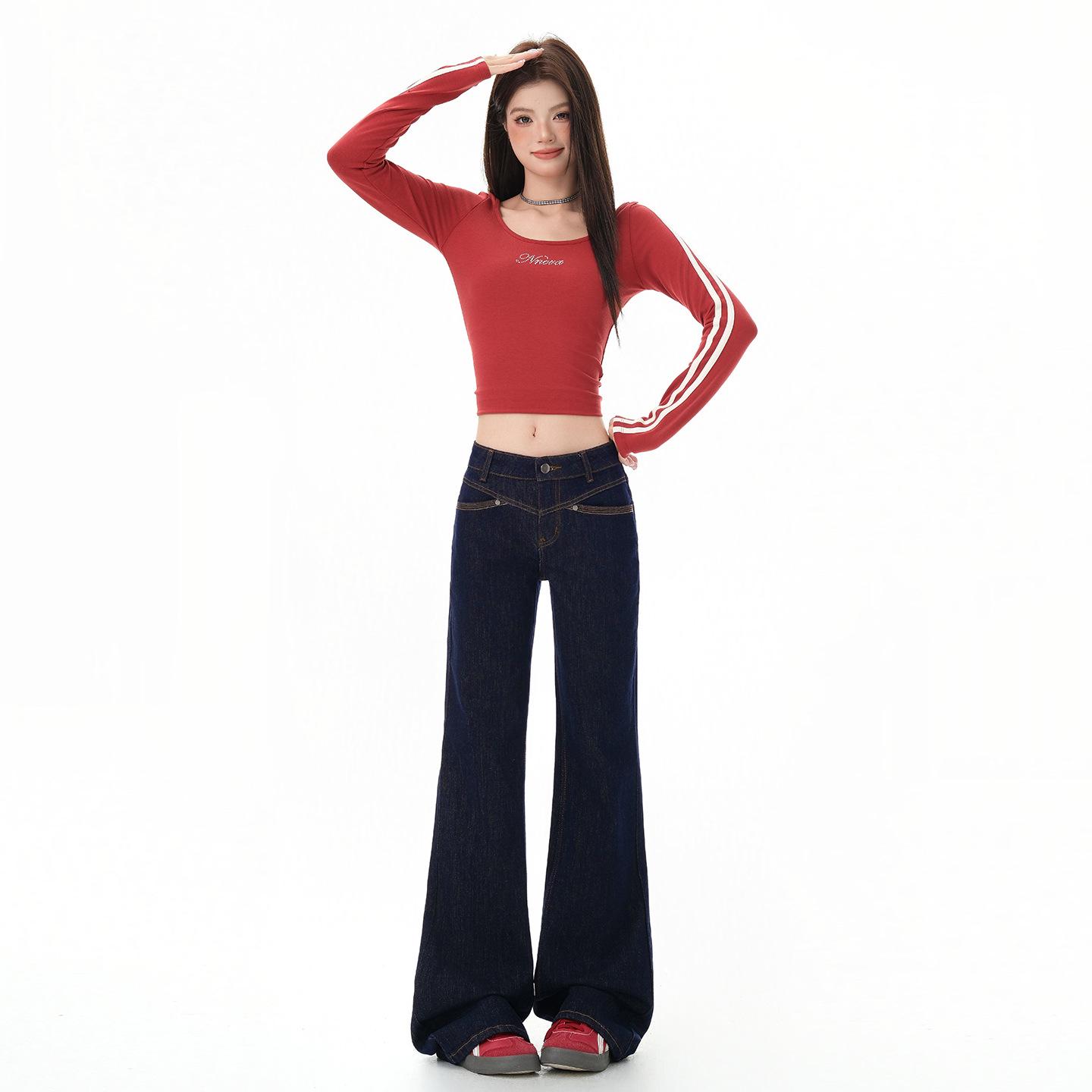 Women s Low Waist Micro Flare Jeans - Autumn 2025 Spicy Girl Collection Extra Small