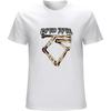 XINYIFENG Men's Fashion Short Sleeve Round Neck Twisted Sister 'Bone Logo' T Shirt T-Shirt White