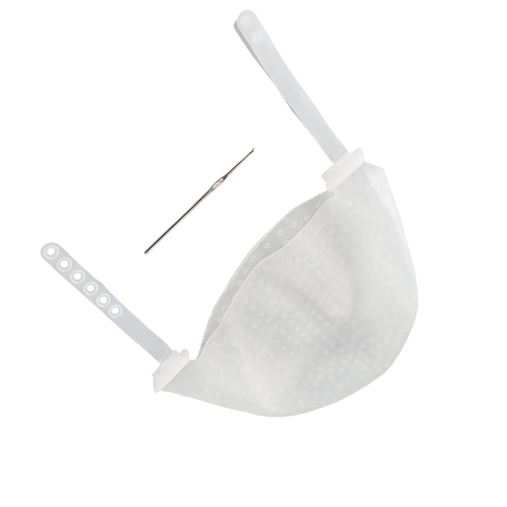 Hair Coloring Highlighting Hat Silicone Reusable DIY Hair Dyeing Hat Tool for Beauty Salon White