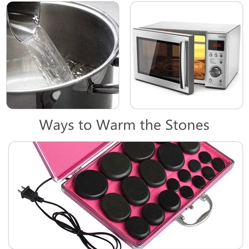 7x11cm 9x7cm 8x8cm Hot Stone Massage lava Stones Natural Energy Massage Spa Stones Set Rock Basalt Wholesale Body Health Care