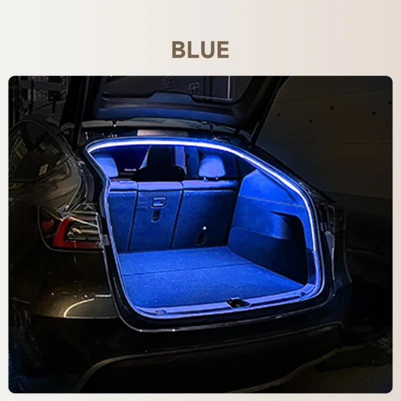 Flexible LED Ambient Light Strip 5M 12V for Tesla Model Y 2025 After Trunk Frunk Silicone Interior Car Decorative Lamp DIY Lamp