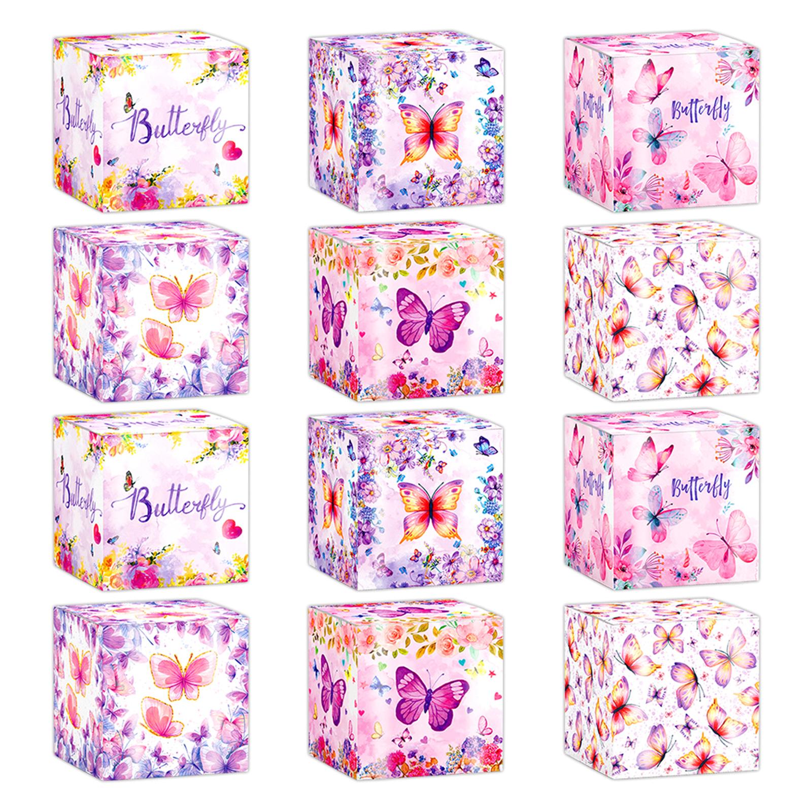 

12/18pcs Pink Butterfly Gift Packaging Boxes Pink Butterfly Gift Boxes For Thoughtful And Detailed Gift Givers A