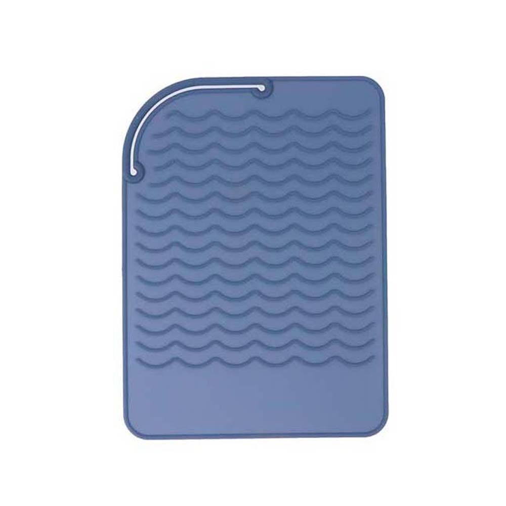 

Инструменты Подушечки для завивки волос Коврик для выпрямителя волос Изоляционный коврик для завивки Силиконовый термостойкий коврик синий