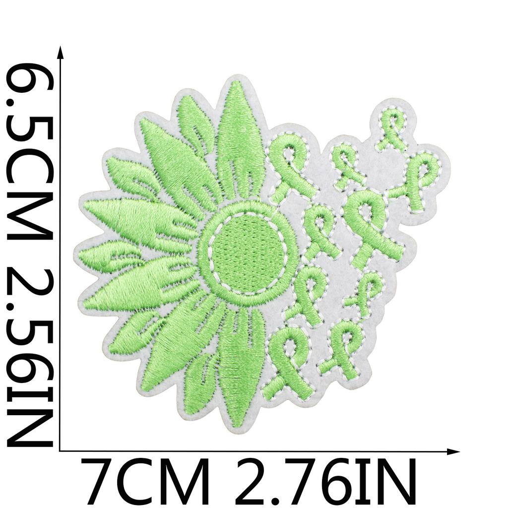 Caring For Women Embroidery Cloth Sticker Pink Ribbon Health Day Patch Sticker Clothes Decoration Computer Embroidery Sticker Love Health