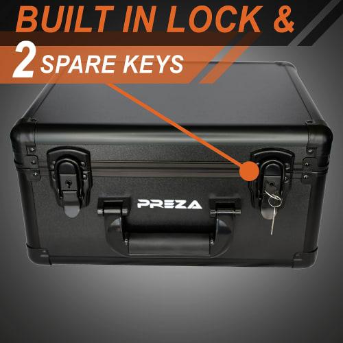 PREZA Graded Card Storage Box - Premium Slab Case Storage Holder for Graded Trading Cards (Black)