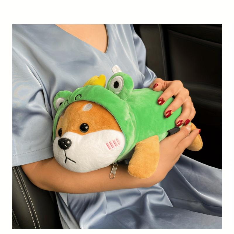 Creative Car Armrest Box Tissue Box, Cartoon Cute Car Tissue Box, Car Interior Decoration Ornaments, Lucky Dog Tissue Box Decoration