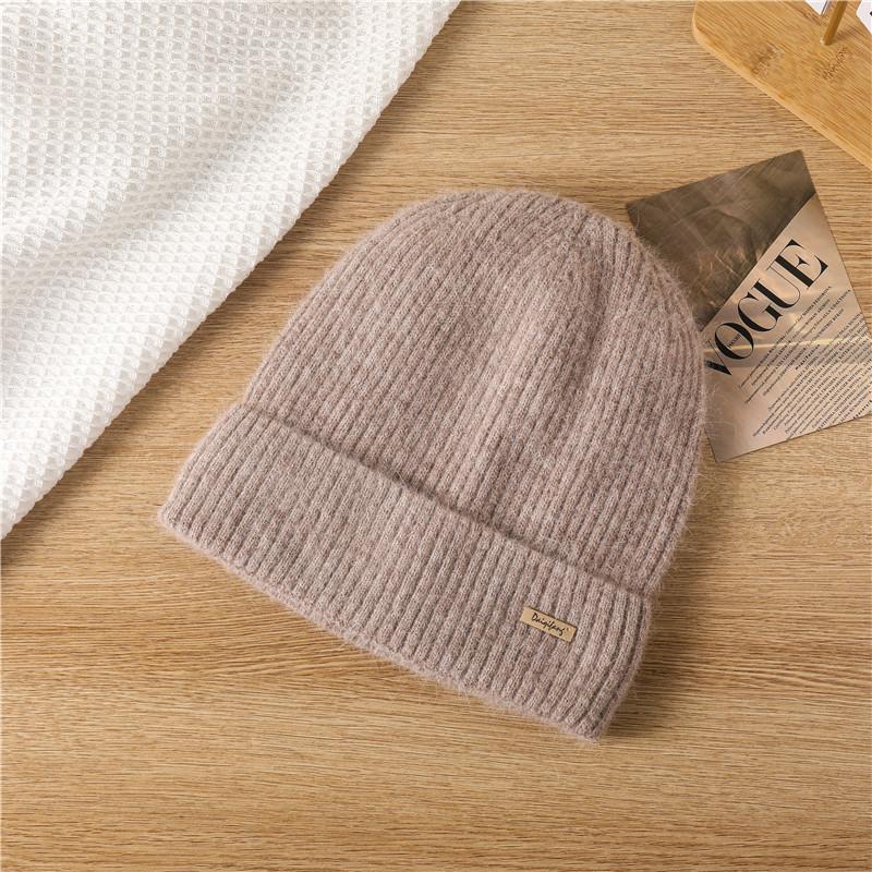 

Шапка для женщин осенью и зимой, новая утолщенная и теплая шерстяная шапка, вязаная шапка, шапка для защиты ушей ONE SIZE коричневый