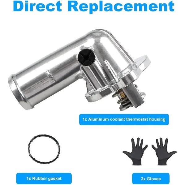 Per Jeep Wrangler JK 2018 Grand Cherokee 2011-2020 Dodge Durango 2011-2015 Alloggiamento Termostato in Alluminio per Liquido di Raffreddamento 5184651AG