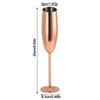 304 Stainless Steel Cocktail Glass Rose Gold Champagne Flutes  Bar Supplies