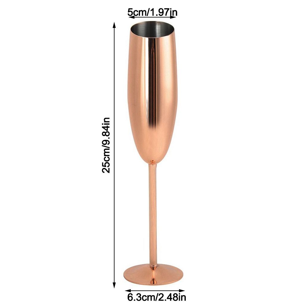304 Stainless Steel Cocktail Glass Rose Gold Champagne Flutes  Bar Supplies