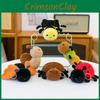 Snails Spiders Bees Insects Plush Pendants Cartoon Doll Bags Keychains Gift