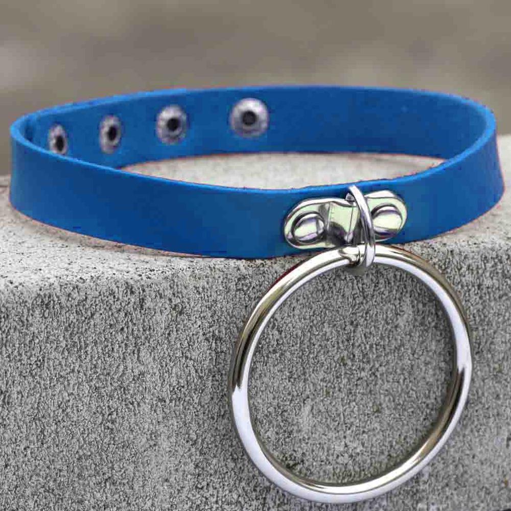Schwarzer Leder Goth Choker Punk Harajuku Halsband Gothic Halskette Grunge Choker Cosplay Party Festival Schmuck