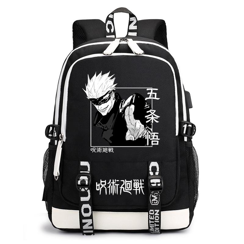 Jujutsu Kaisen Druck Schülerrucksack Lässiger Anime Tagesrucksack für Jungen Mädchen Schultasche Leicht