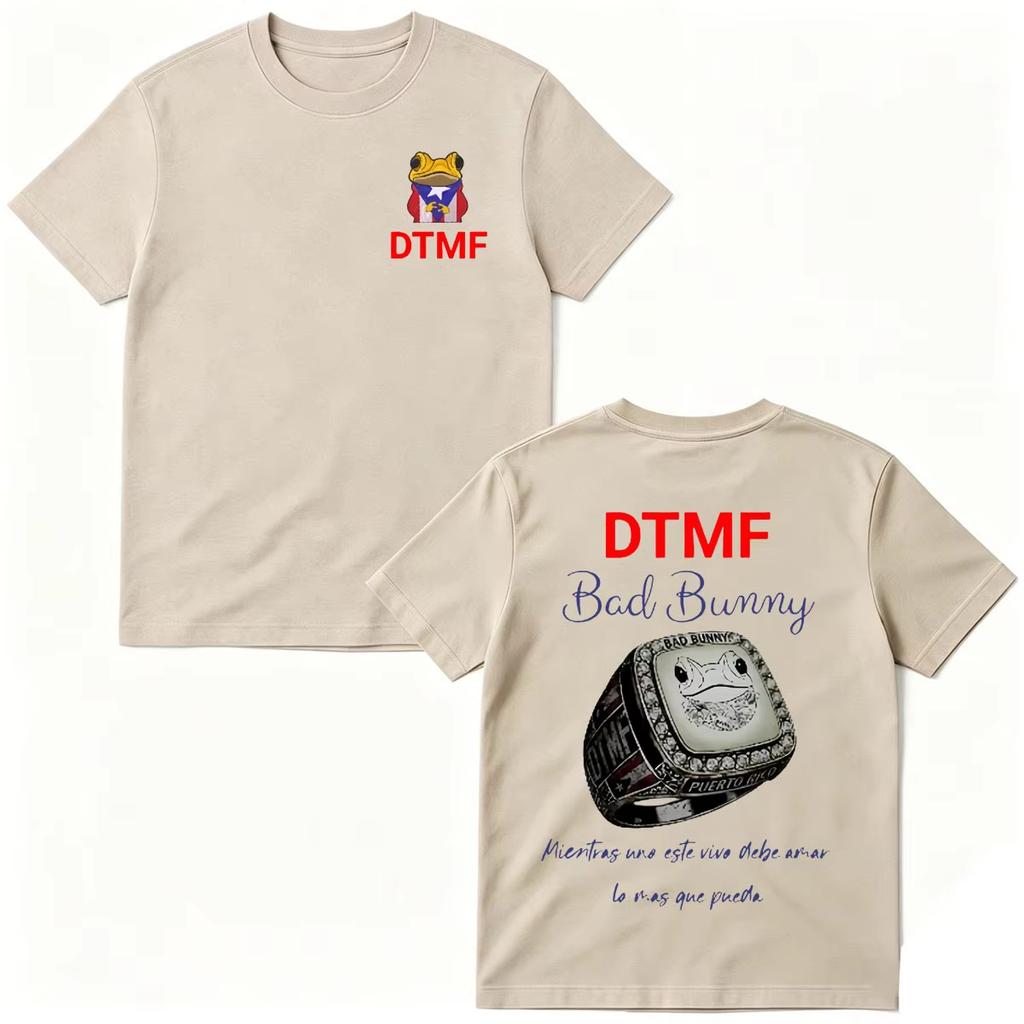 Rapper Bad Bunny Debi Tirar Mas Fotos DTMF Unisex Fashion Hip Hop Loose Short Sleeve Streetwear Tshirt