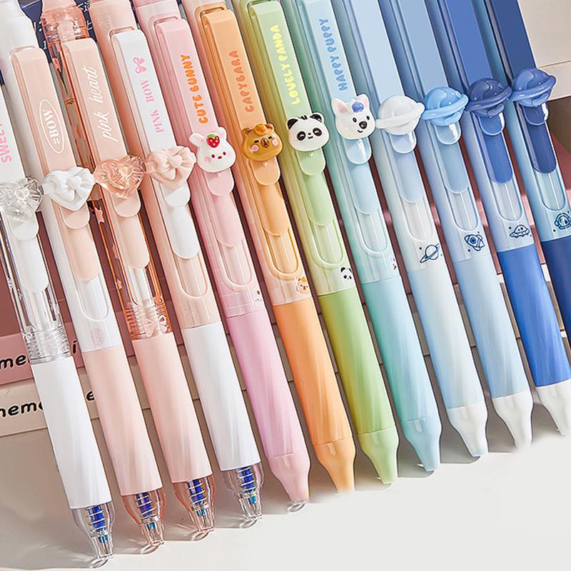 4 Stück Kawaii Cartoon Radierbare Gelstifte Niedliche Druck-Neutralstifte Schreiben Glatte Stifte Studenten Schreibwaren Bürobedarf