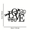 Metal Wall Art Arrow Heart Abstract Calligraphy Love Sign Modern Home Decor Christmas Halloween Gift Office Living Room Bedroom Kitchen Decor