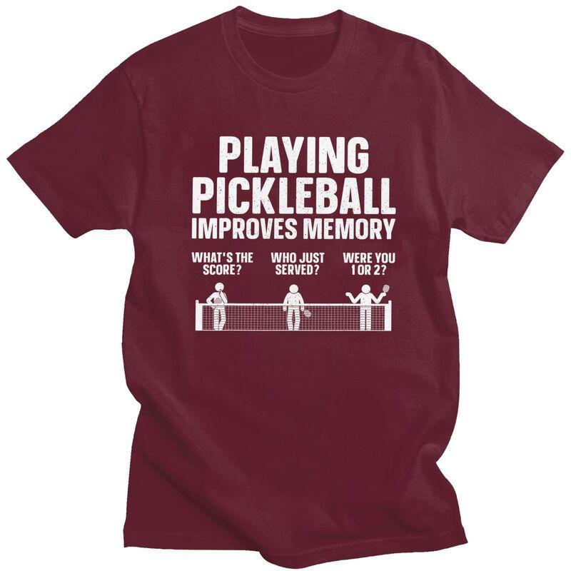 Men Paddle Sport Pickleball Lover T Shirt Summer Short Sleeve 100 Cotton Tshirt Leisure Novelty Design Graphic Tee Tops