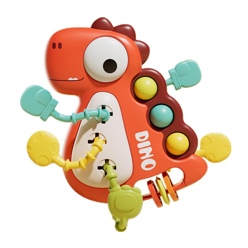 Toys Educational Toys Activity Development Pull String Silicone Teething Rattle Learning Toy Baby Sensory Montessori 6 12 Months
