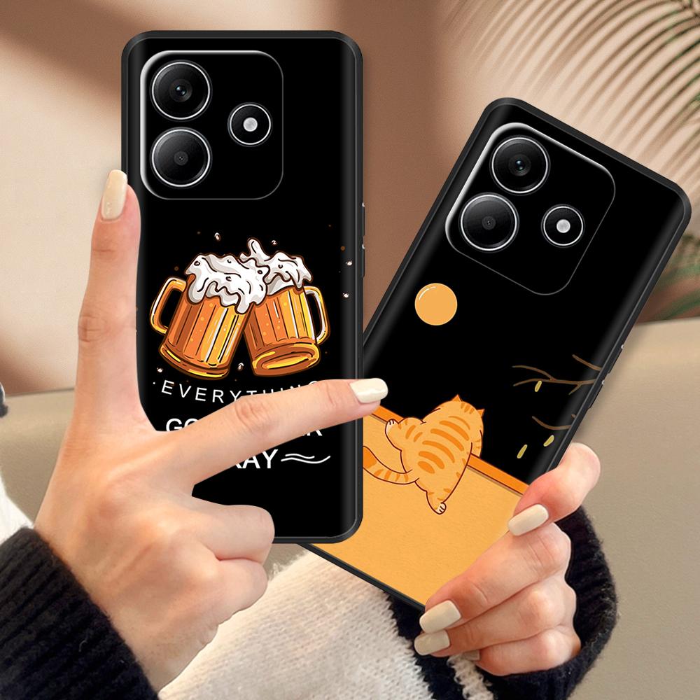 For Redmi Note14 5G Shockproof Silicone Soft Phone Case Back Cover for Xiaomi Redmi Note14 Note 14 Pro Plus Pro+ 5G Casing Shell