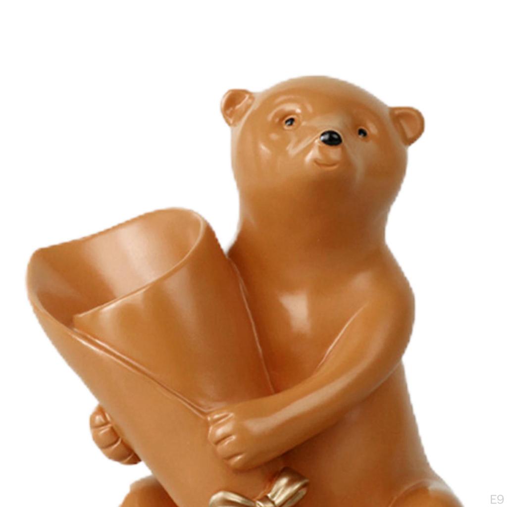 Bear Vase Hand Painted Ornament Art Centerpiece for Home Decor Desktop Wedding