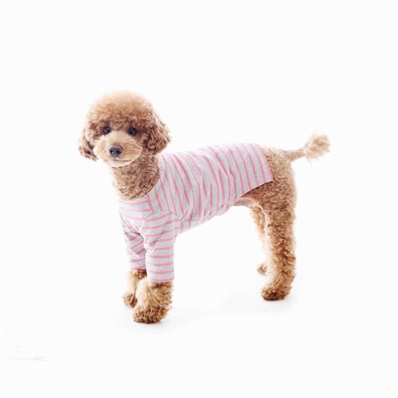 Bom Bom Striped Tee (Pink) L