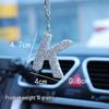 Rhinestone Bow Polymer Clay Car Rearview Mirror Hanging Ornament